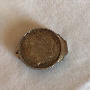 Vintage Anson Sterling Silver Money Clip Morgan Dollar Coin Americana Jewelry